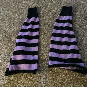 Purple and Black Leg Warmers
